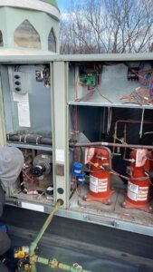 High-efficiency heating system and boiler setup